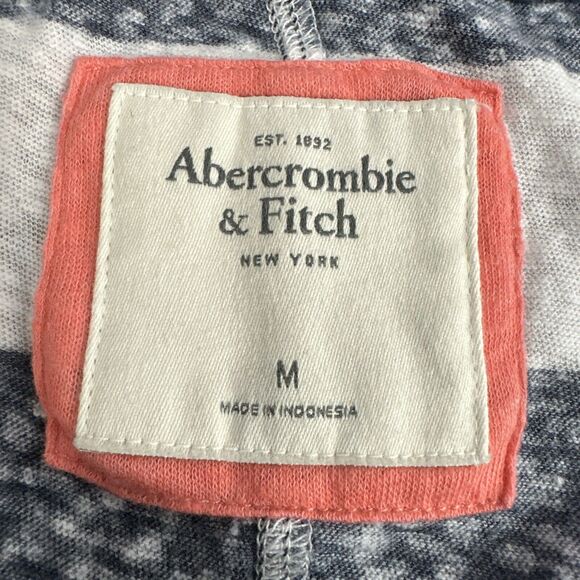 Abercrombie & Fitch Shirt Womens size Medium Striped Boxy Crop Top - Picture 3 of 6